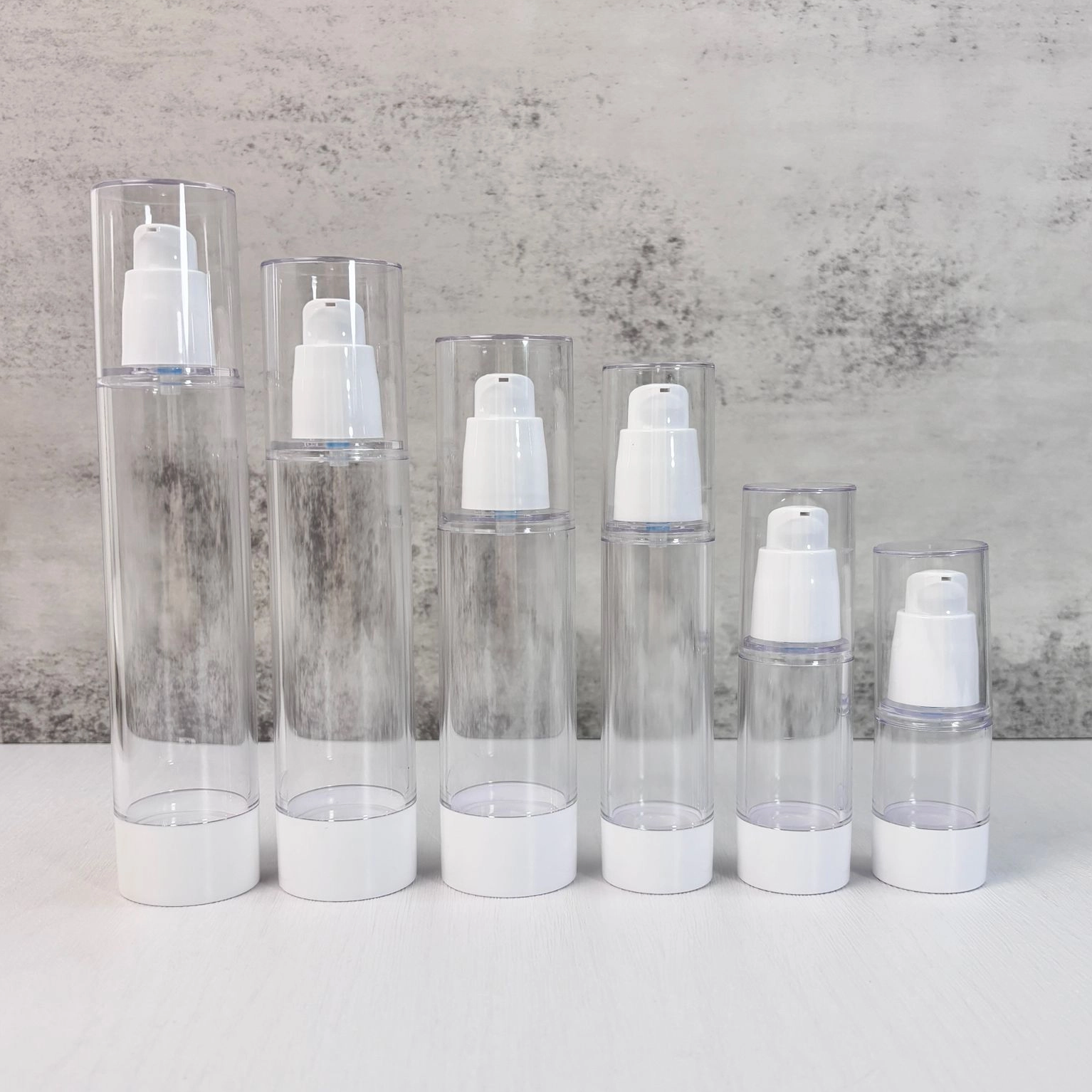 Transparent Airless Vacuum Lotion Bottles