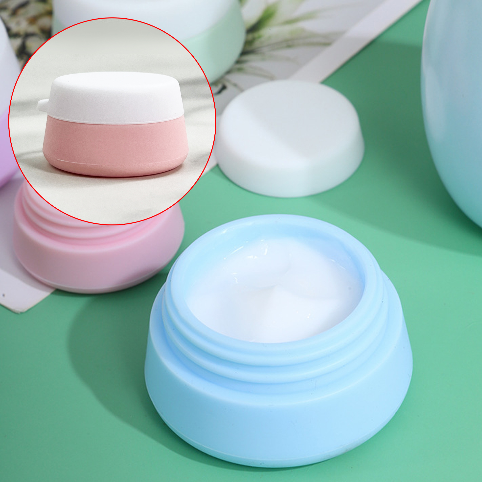 Mini Silicone Face Cream Jar