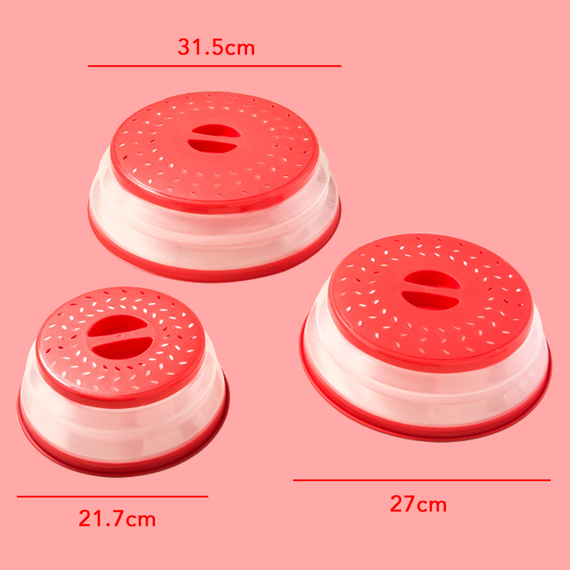 Collapsible Microwave Food Cover, Splatter Guard,Vented Microwave Lid for Food