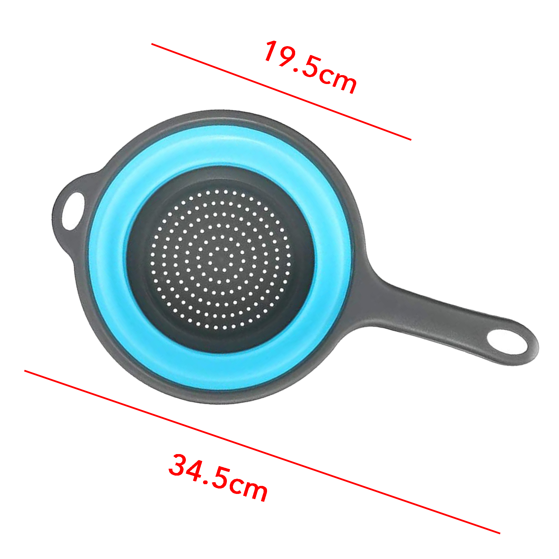 Kitchen Foldable Silicone Strainer Colanders, Collapsible Colanders with Handles