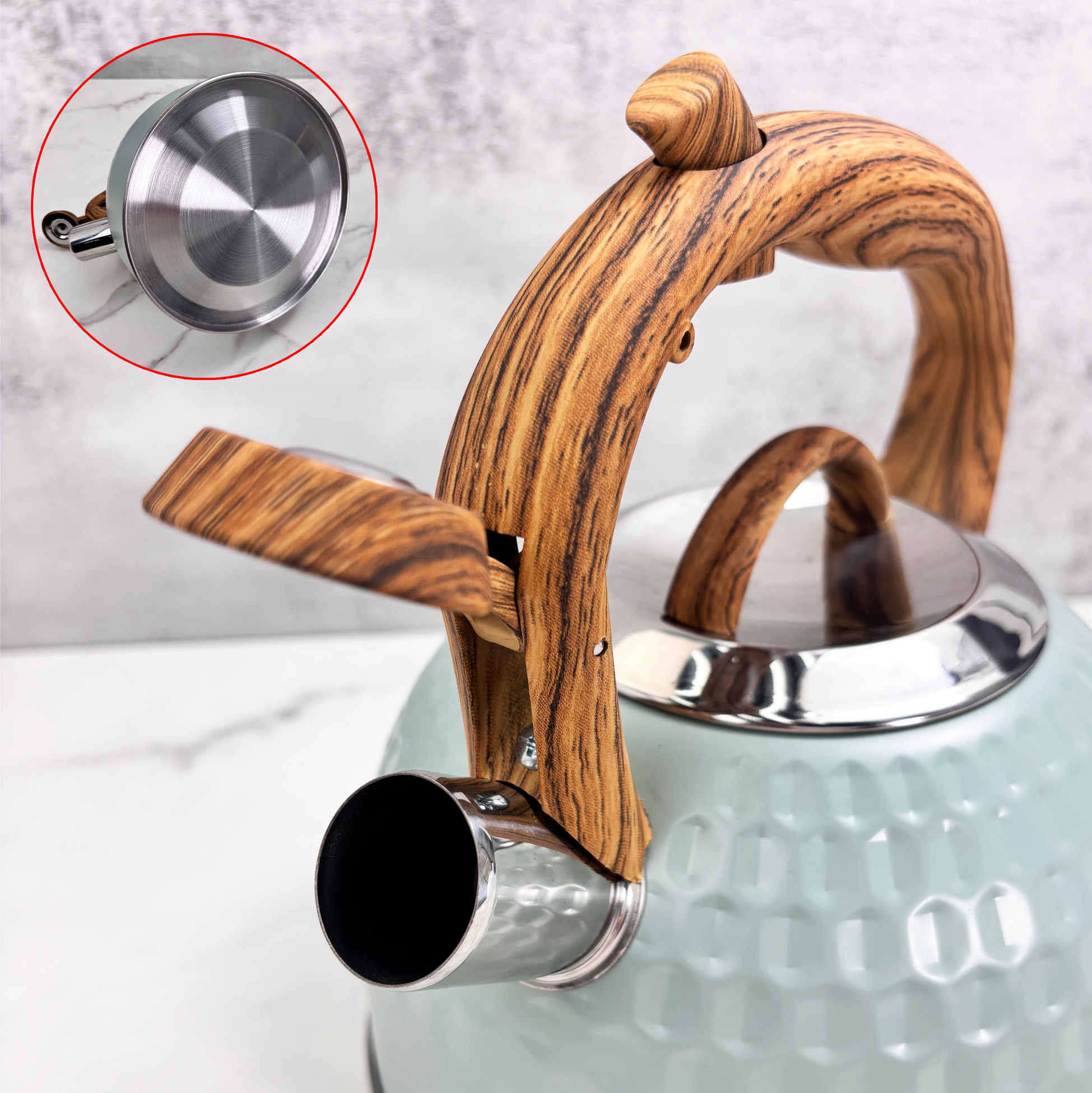 2.5L Mint Green Stainless Steel Kettle