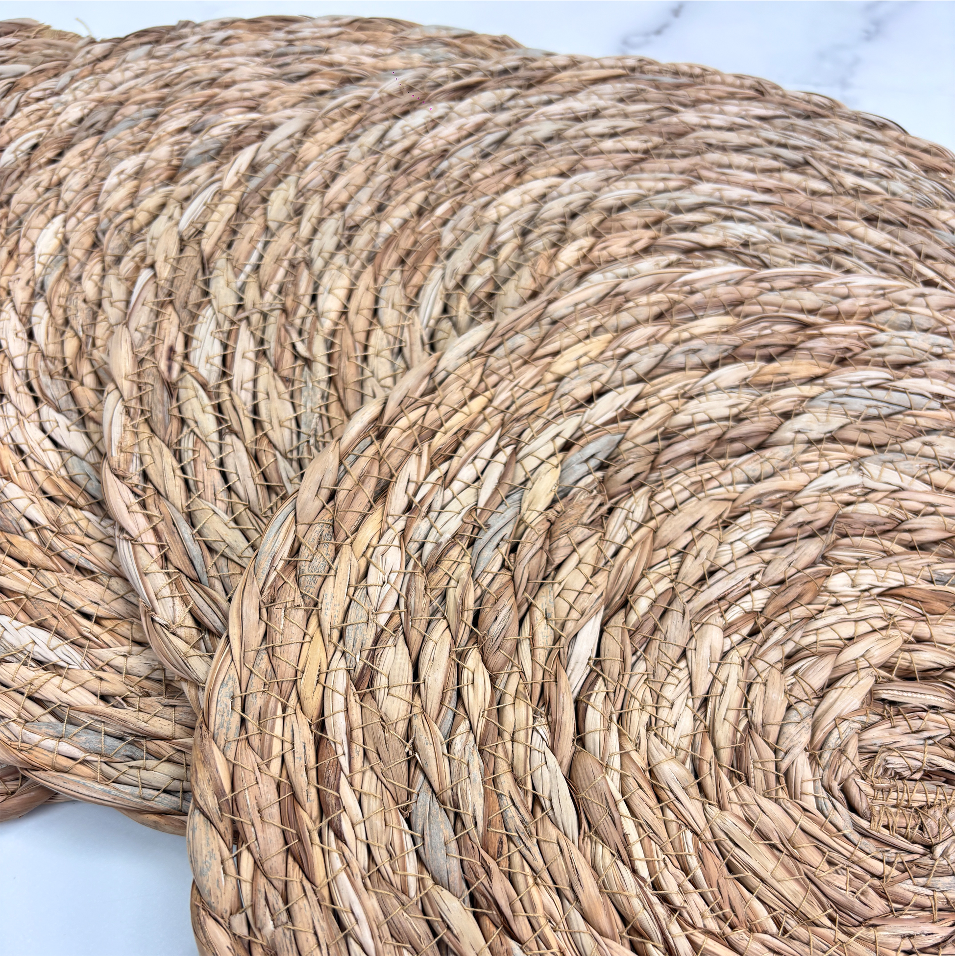 4-Piece Round Rush Coaster Set