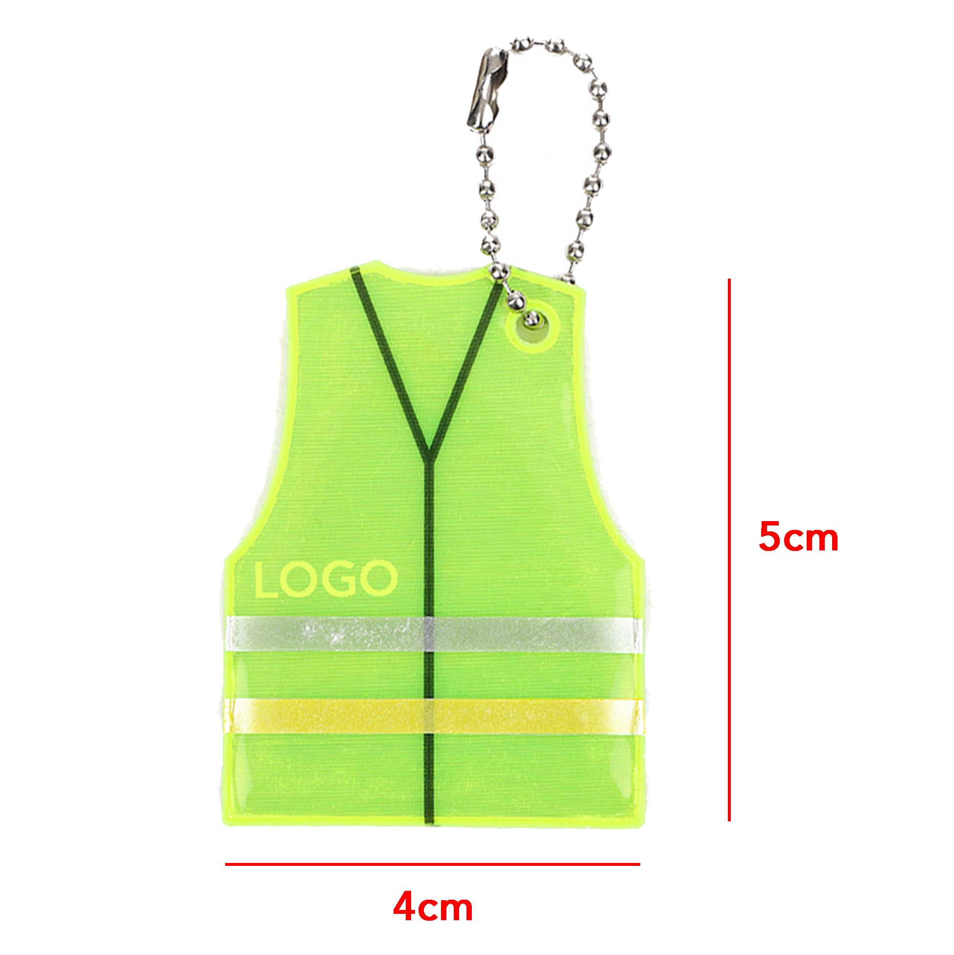 Mini Reflective Safety Vest Keychain Neon Yellow Safety Vest Keyring