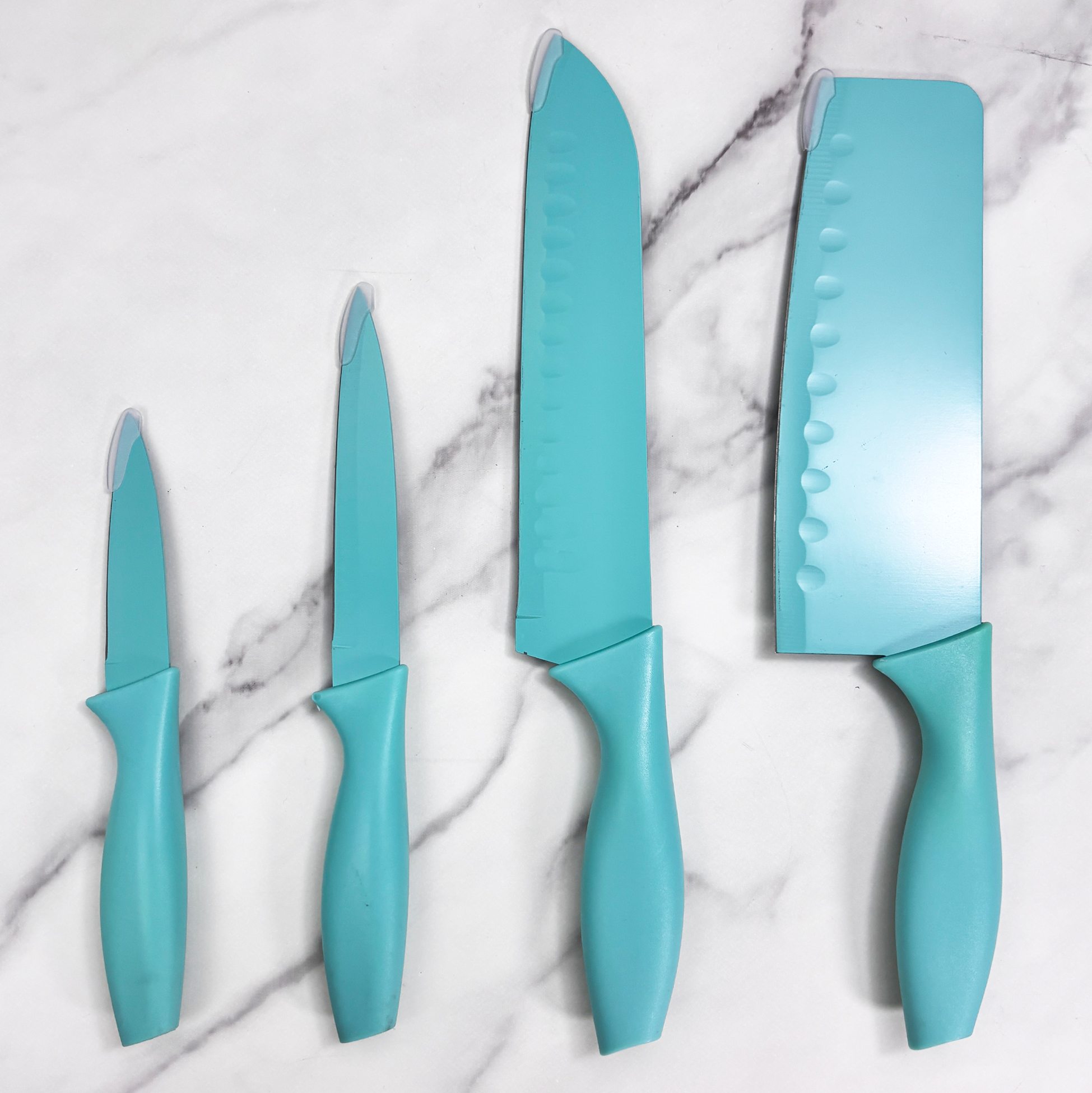 4-piece Turquoise Kitchen Knife Set