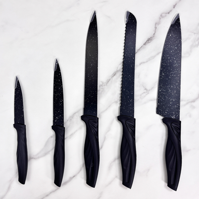 5-piece Black Kitchen Knife Set