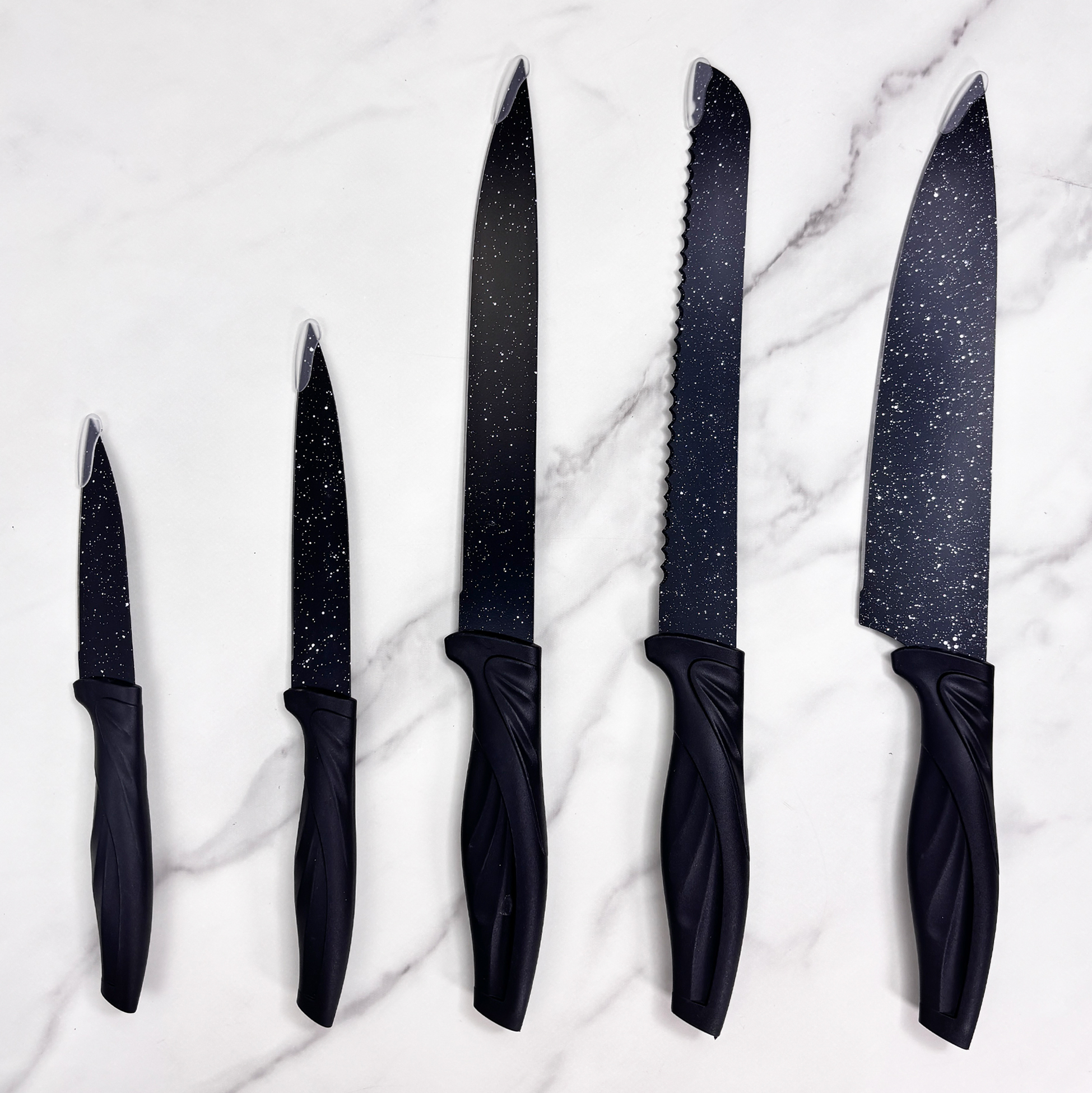 5-piece Black Kitchen Knife Set