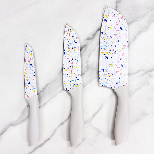 3-piece Terrazzo Kitchen Knife Set