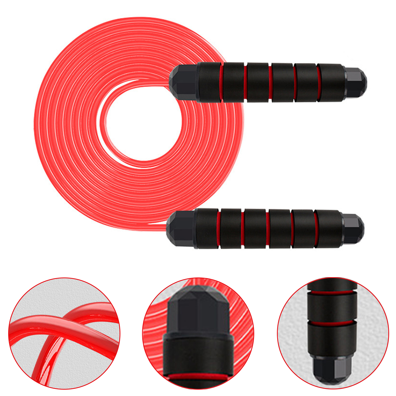 2.8M Fitness Workout Handle PVC Adjustable Speed Skipping Rope Jump Rope