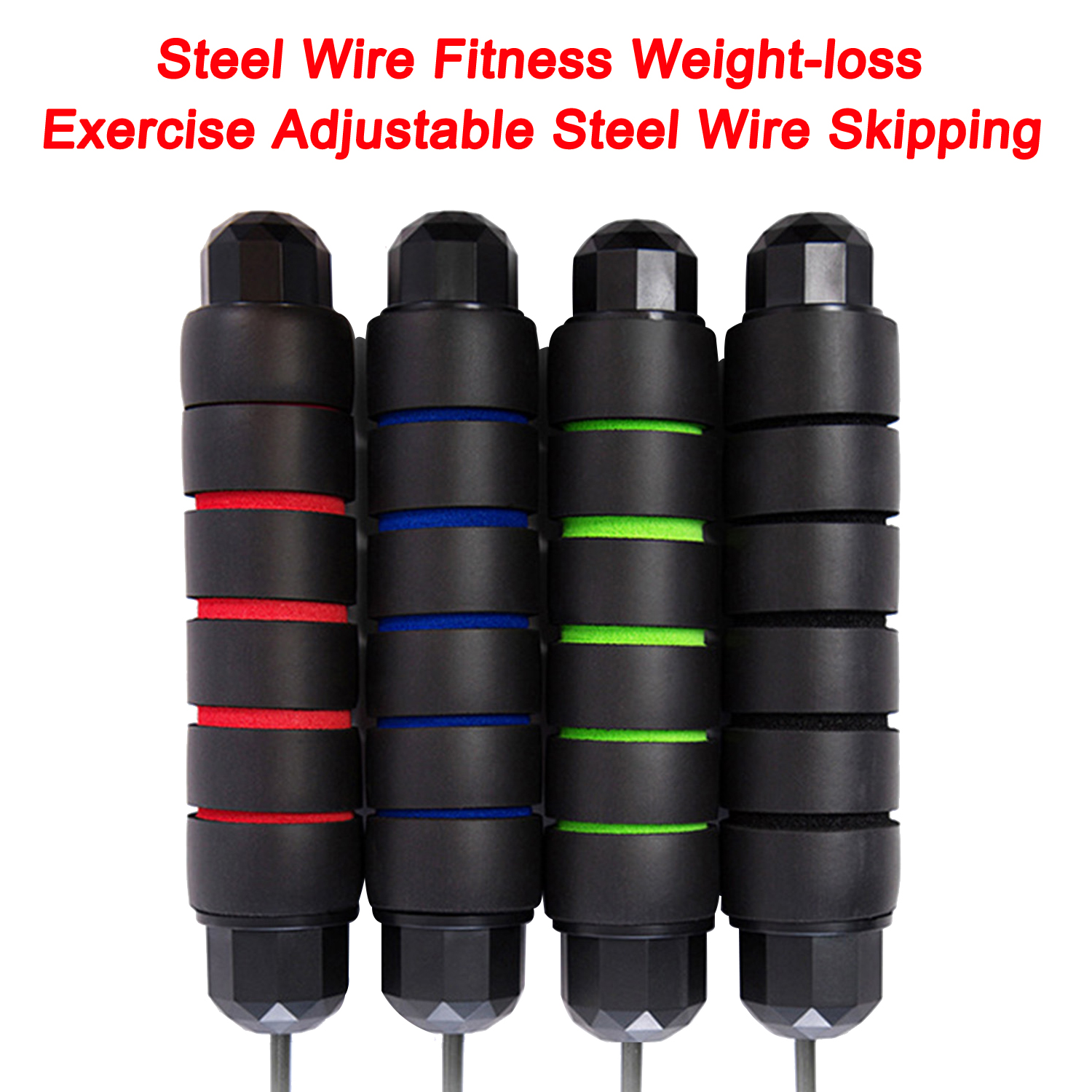 Professional Bearing 2.8M Length 4.5MM Diameter Steel Wire Fitness Weight-loss Exercise Adjustable Steel Wire Skipping