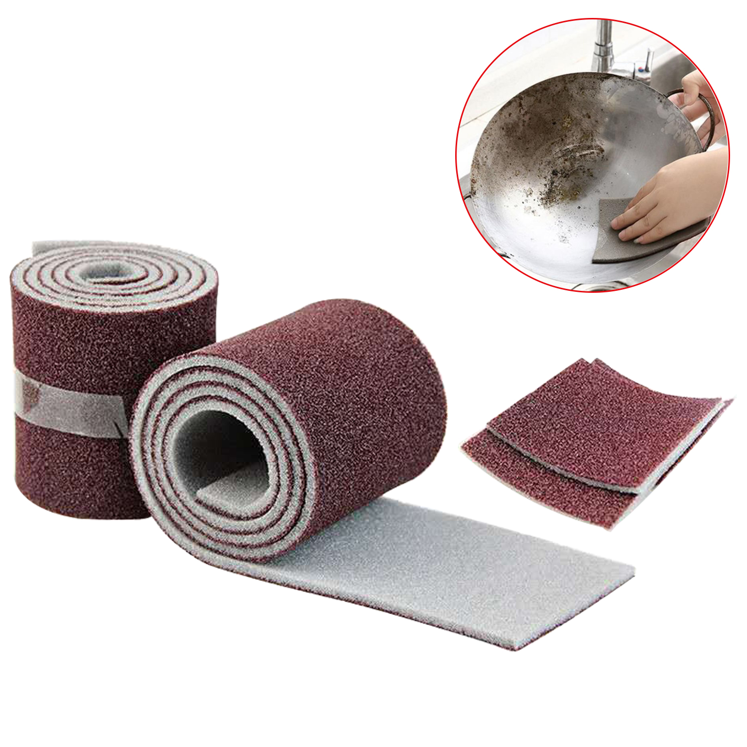 Cleaning Sponge Kitchen Sponge Eraser for Pan Pot Dish Sponges Kitchen Utensils Emery Sponge Cleaning Sponge Carborundum Household Cleaning Tools