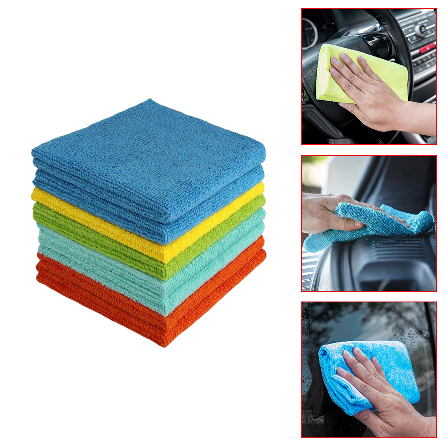 Microfiber Cleaning Cloth Car Wash Drying Towels Microfiber Cleaning Cloth Detailing Towels for Car