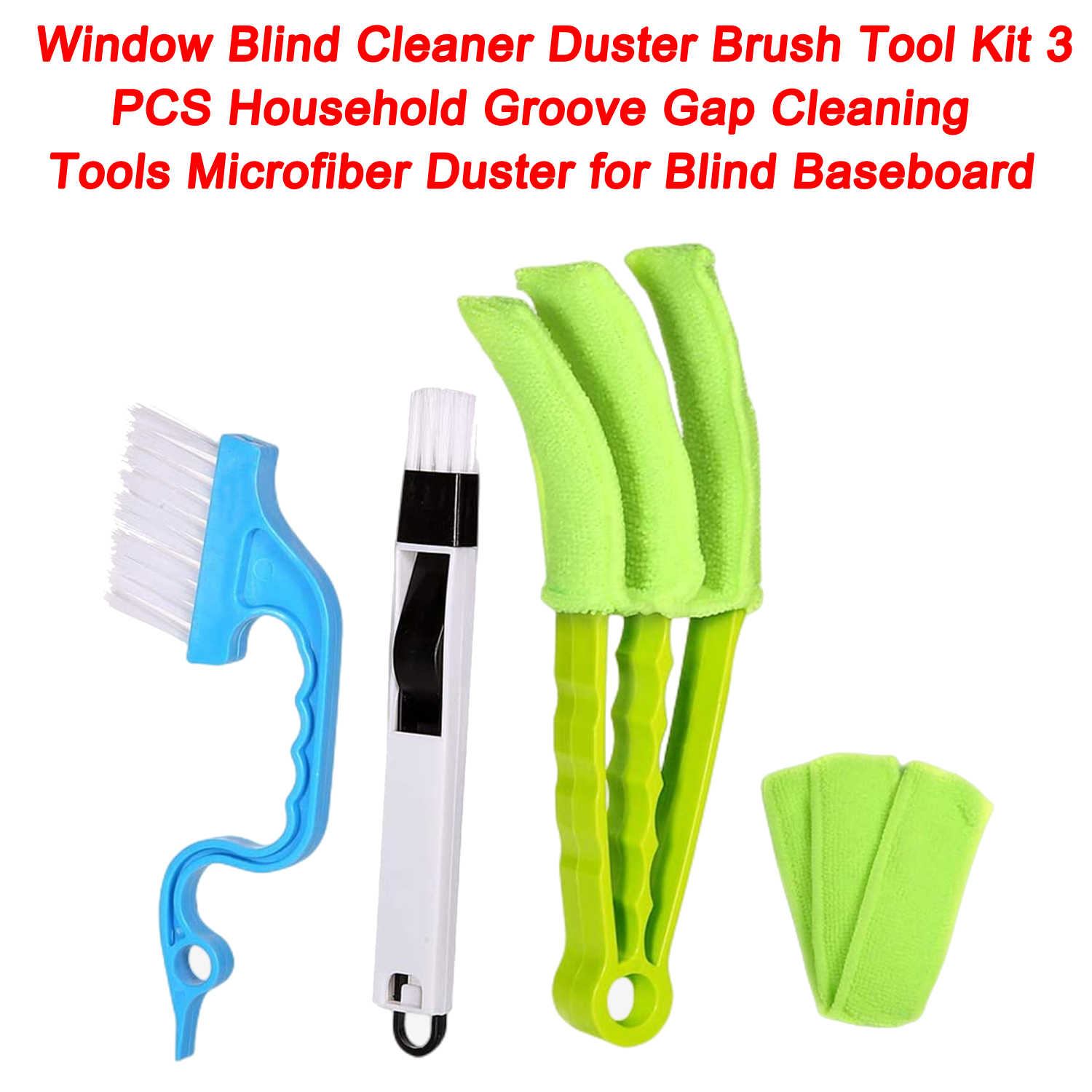 Window Cleaner Brush Household Groove Gap Cleaning Tools Microfiber Duster for Blind Baseboard