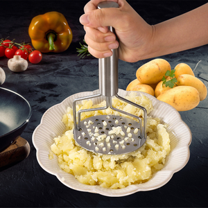 Potato Masher Cutter Tool Stainless Steel Potato Press Crusher Kitchen Gadget Tools Potato Masher Pusher 