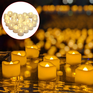 24 Pieces Flameless Flickering Battery Operated LED Tea Lights LED Candle Home Wedding Birthday Party Decoration Lighting Candle