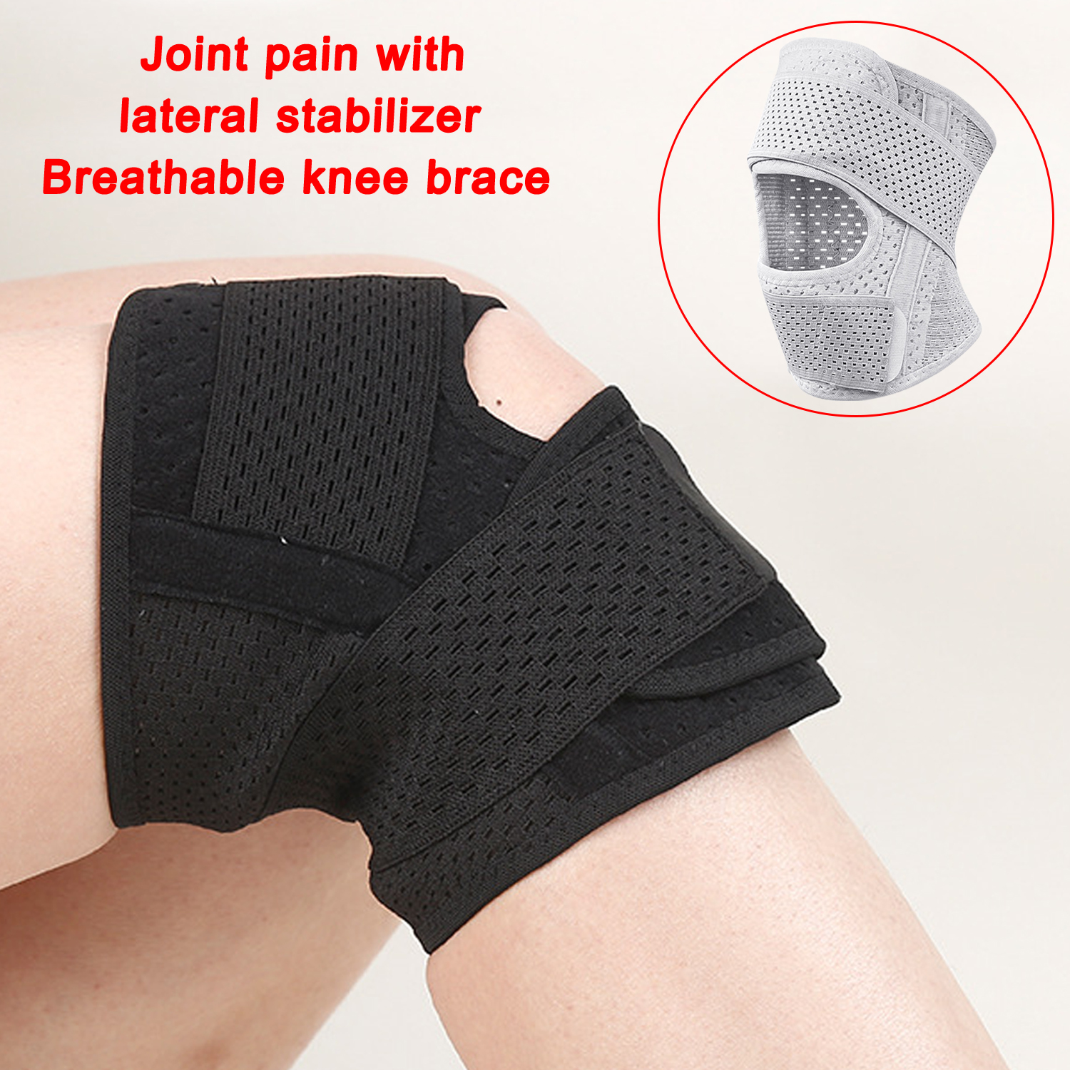 Wholesale Professional Knee Pad Fixed Meniscus Relief Joint Pain Breathable Knee Brace With Side Stabilizers For Cycling Knee Brace