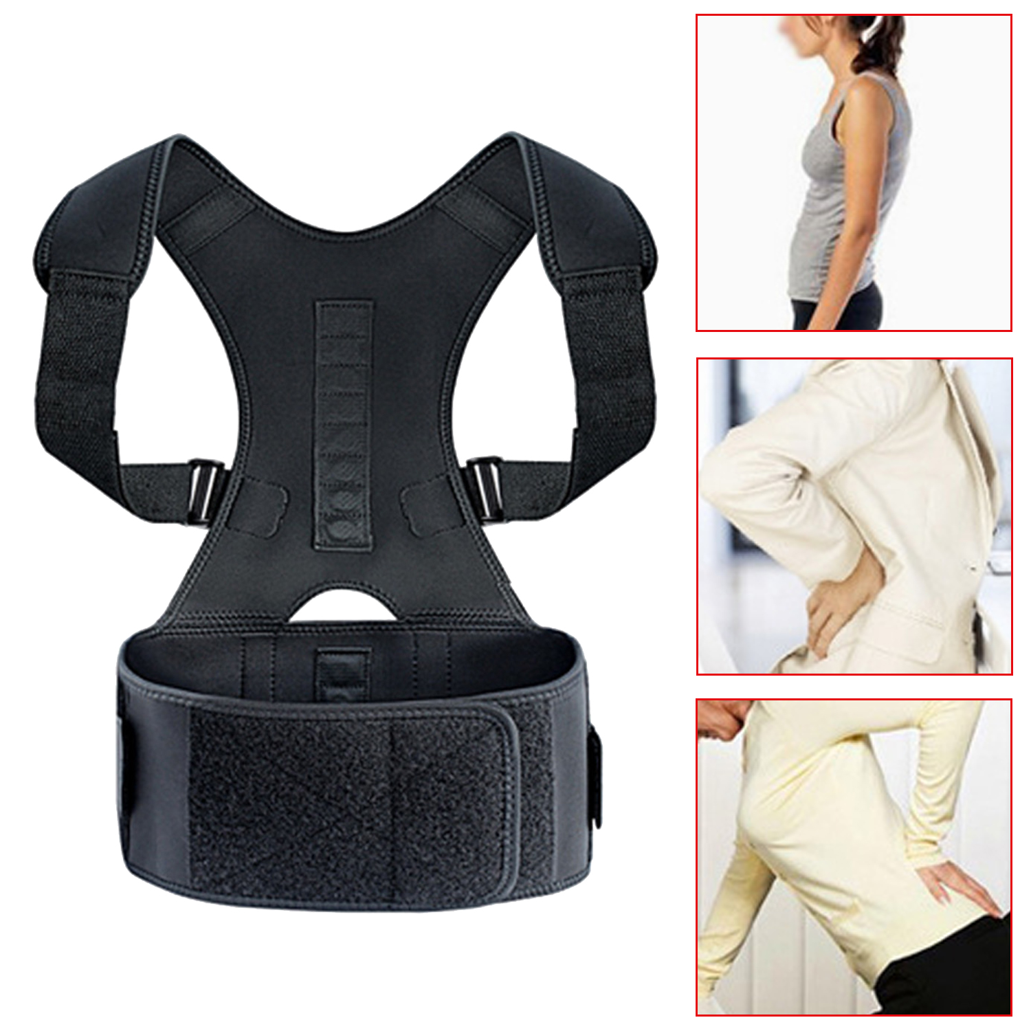 Adjustable Spine Back Rest Support Modern Back Shoulders Posture Corrector Posture Correction Belt Scoliosis Back Brace Unisex