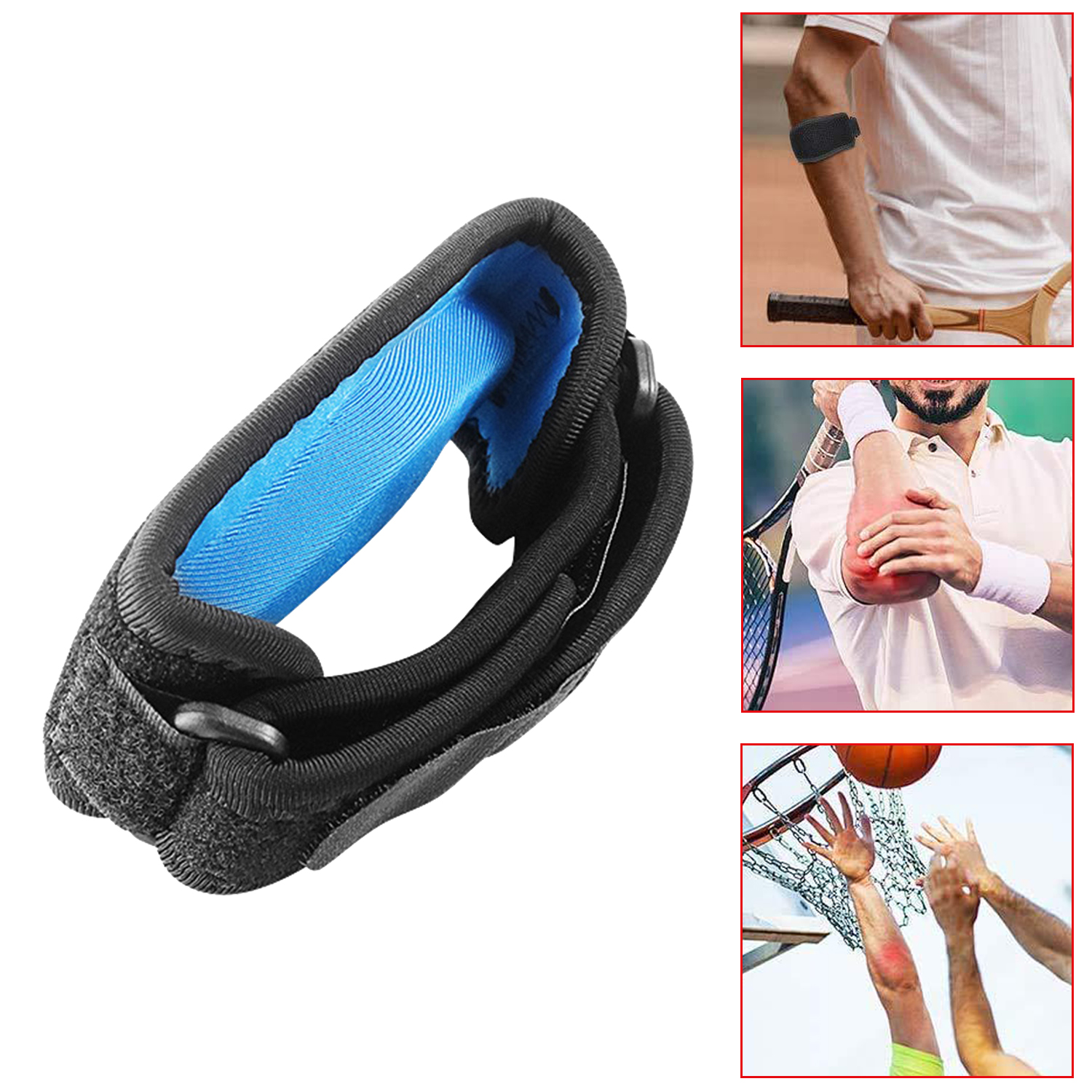 Unisex Outdoor Sports Elbow Protection Tennis Badminton Breathable Pressure Adjustable Open Sports Protector
