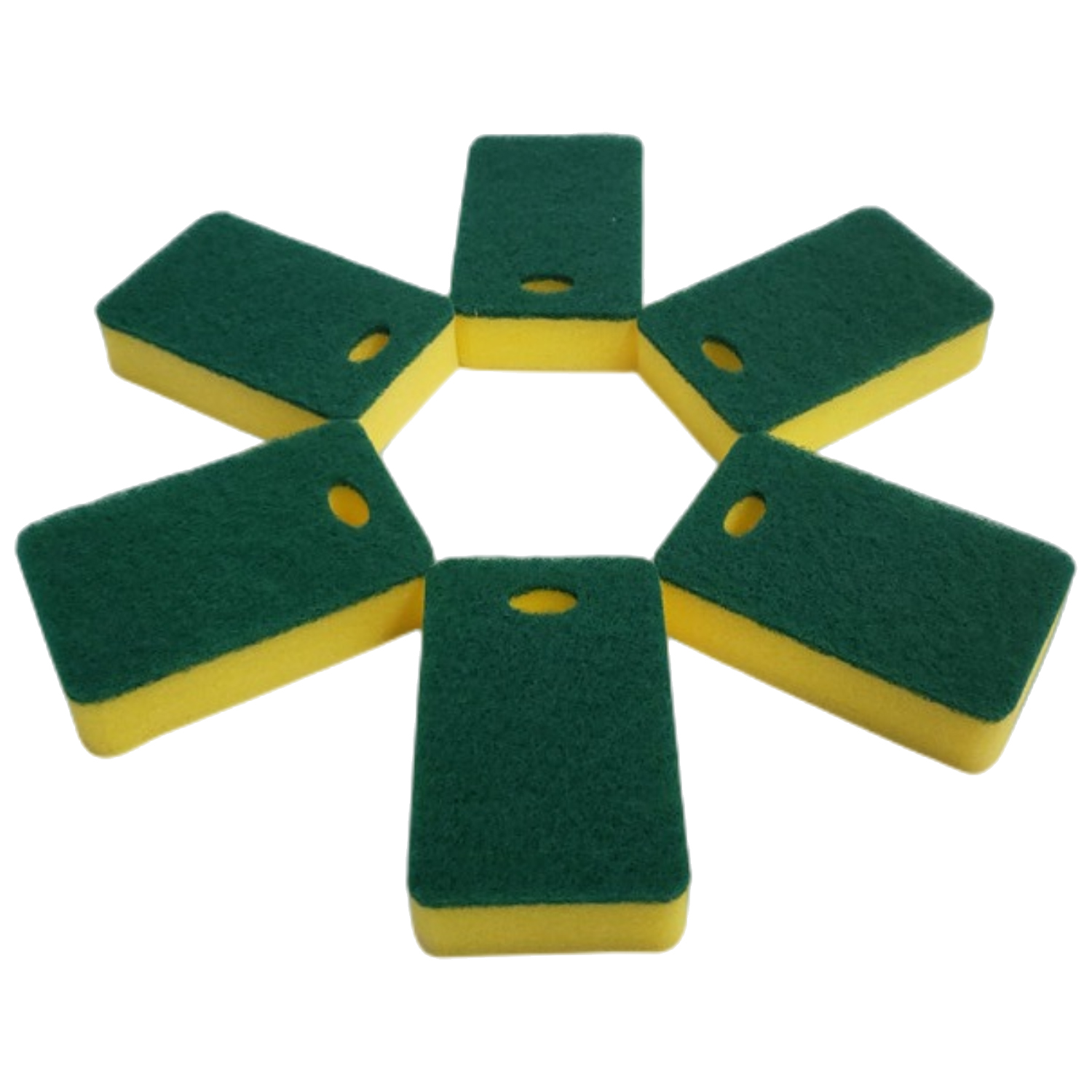 Heavy Duty Scrub Sponge Double-sided High-density Dip Glue Dishwashing Sponge Wipe with Sand Sponge Hundred Cleaning Cloth Hanging Kitchen Cleaning Sponge