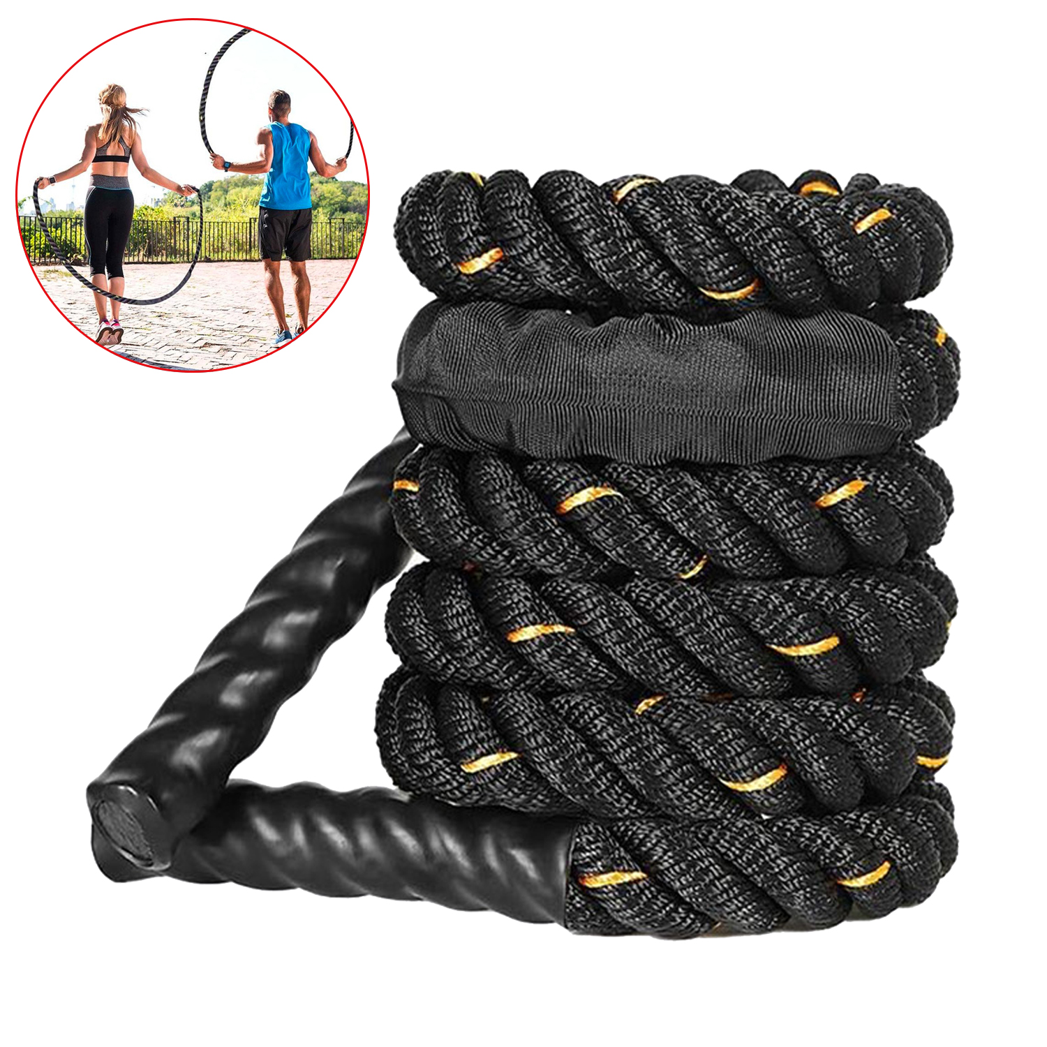 Heavy Weighted Skipping Ropes Home Fitness Workout Heavy Jump Rope Length 9m Diameter 25mm