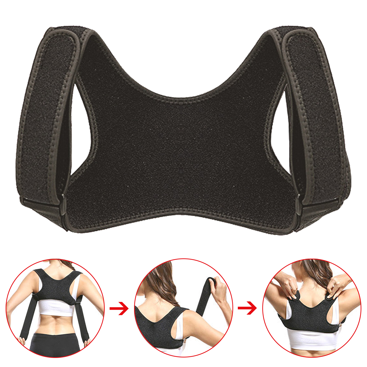 Spine Back Rest Support Belt Pain Relief Posture Corrector For Men And Women