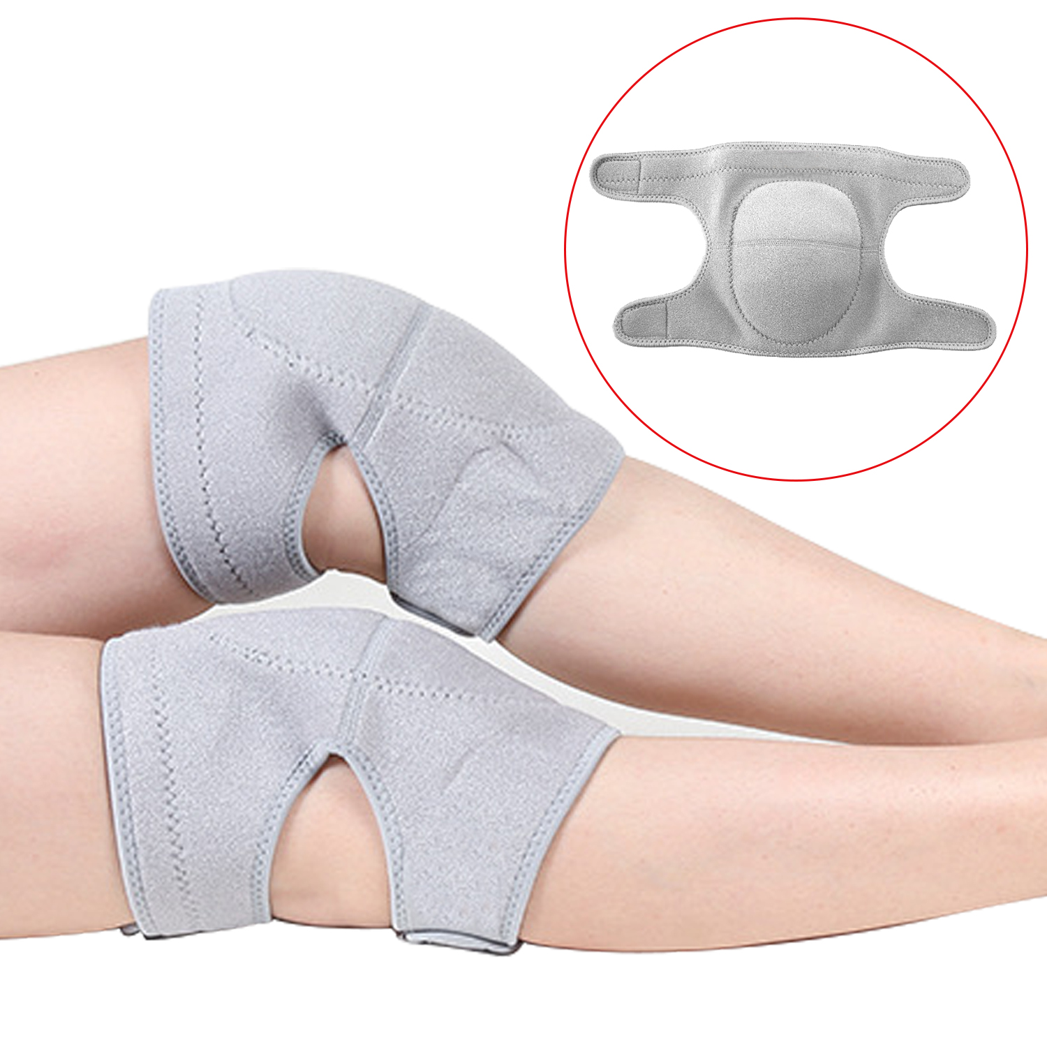 Silicone Anti Slip Adjustable Sports Neoprene Knee Support Brace with Breathable Sponge