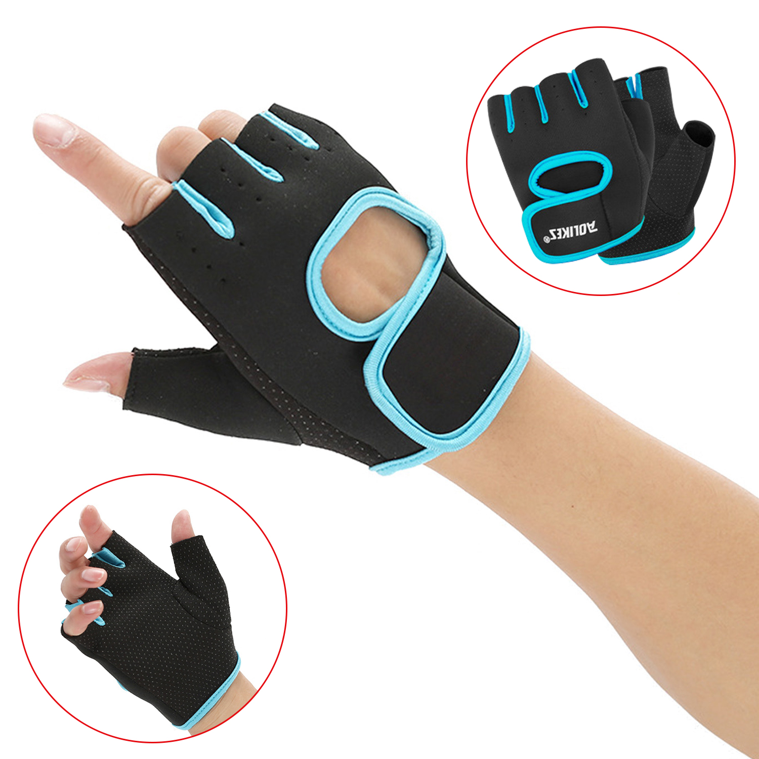 Training Fitness Gloves Adjustable Weight Training Weight Lifting Bodybuilding Fitness Gloves Gym Hand Gloves
