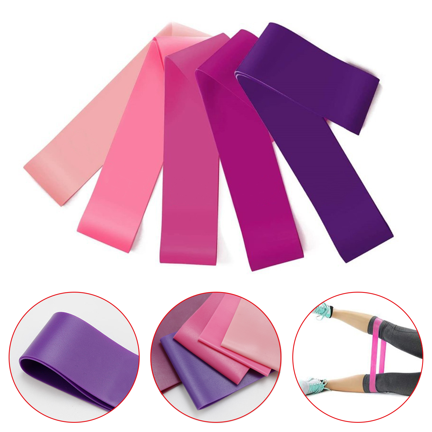 Fitness Expander Resistance Bands Yoga Gym Bands Resistance with 10LB-40LB Portable Fitness Workout Equipment Rubber 