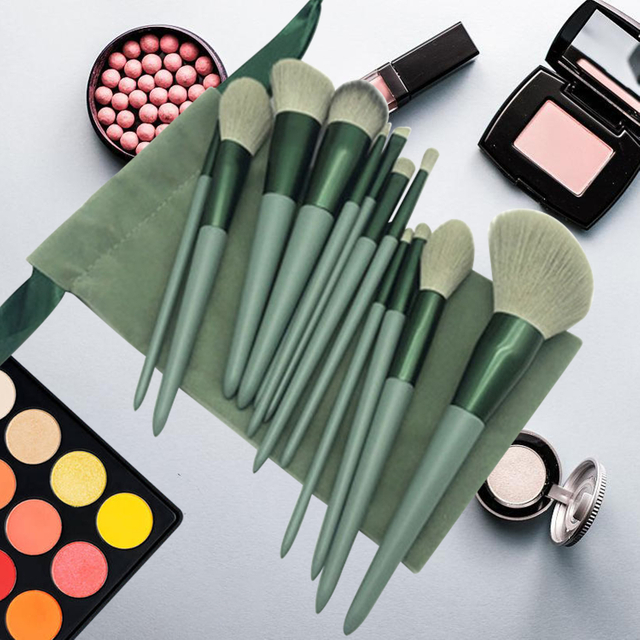 13PCS Makeup Brush Set Color Cosmetic Makeup Brush Beauty Brush Foundation Brush Set With Bag Makeup Brush