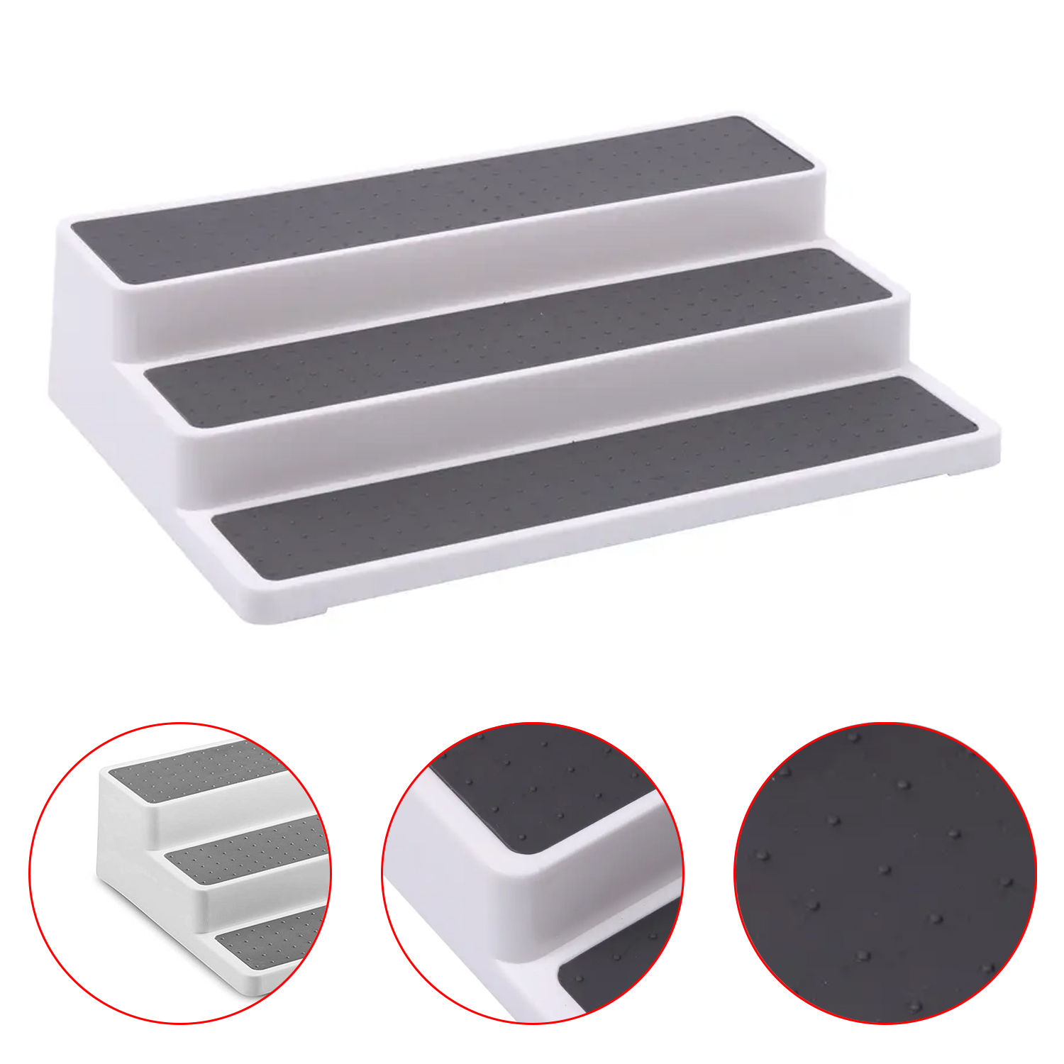 Ladder Shape Spice Rack Portable Three-layer Seasoning Storage Holder Adjustable Organizers Home Kitchen Decor