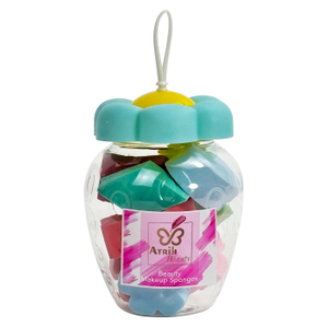 8 Makeup Sponges with 1 Storage Jar
