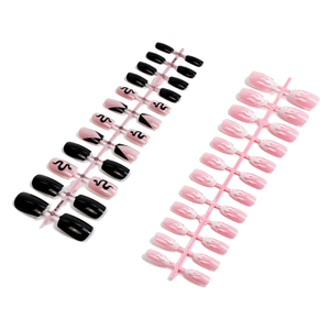 24-Piece Colorful Press-On Fake Nails Set