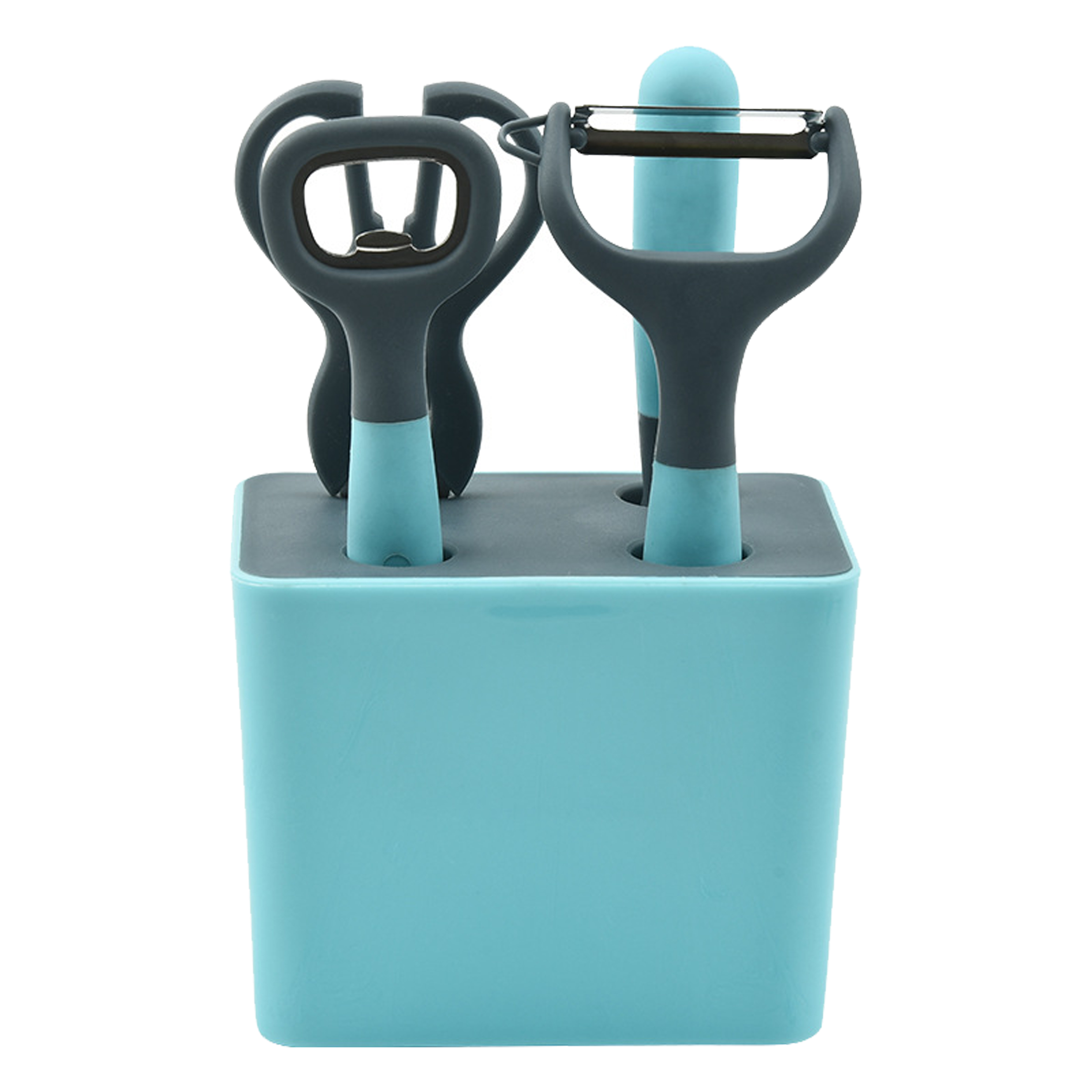 5-Piece Kitchen Tool Set With Storage Base