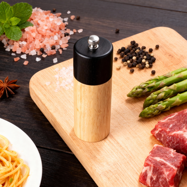 Wood Manual Pepper Grinder Natural Wood Pepper Mill