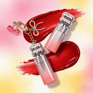 Cherry-bow Charm Lip Gloss Keychain