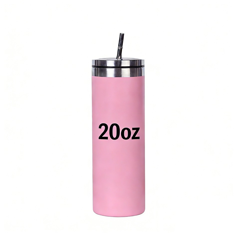 20oz Stainless Steel Straw Tumbler Custom Logo Insulated Drinkware