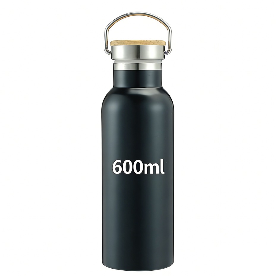 600ml Stainless Steel Water Bottle Portable Handle Water Flask