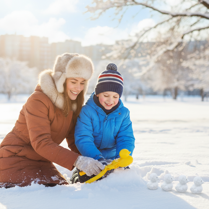 Duck-shaped Snowball Maker PP Plastic Snowball Clip