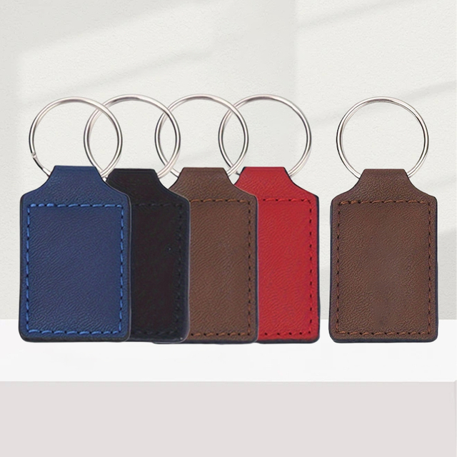 Leather Keychain Card Holder Multi-color Leather Keychain