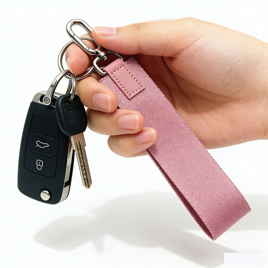 Custom Logo Key Lanyard 32cm Fabric Key Strap