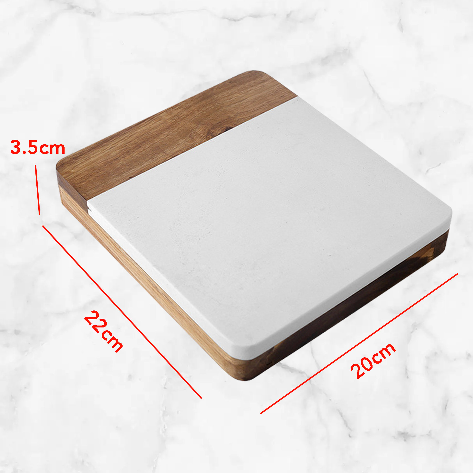 Cheese Platter with Drawer Marble & Wood Cheese Serving Board