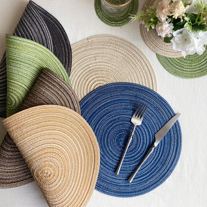 Handwoven Round Ramie Placemats - Natural, Eco-Friendly, Heat Resistant