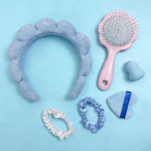 Set of 6 Blue & Pink Beauty Accessory Set
