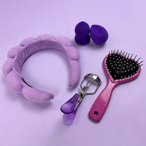 Set of 5 Purple Beauty Accessory Set