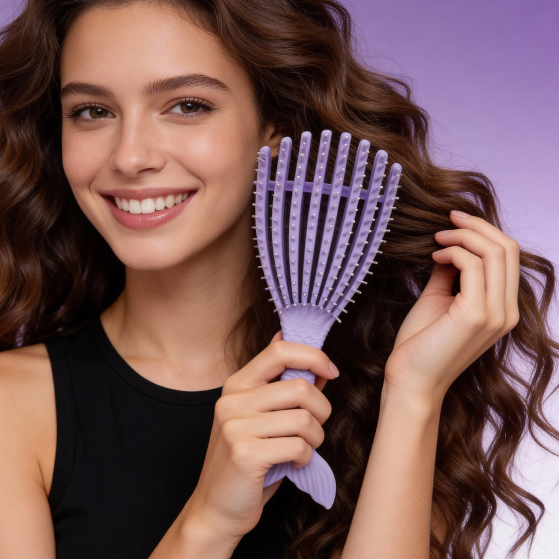 Set of 4 Purple Beauty Accessories