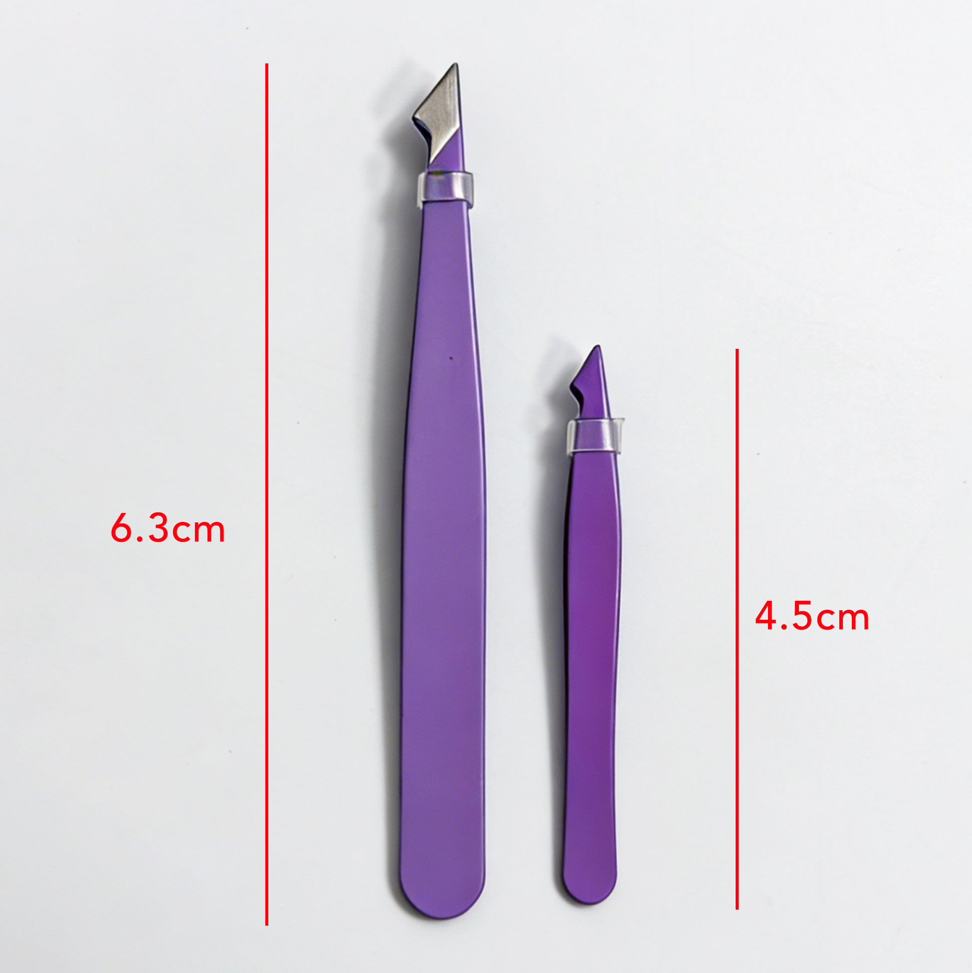 Slant Tip Tweezer Purple Eyebrow Tweezer
