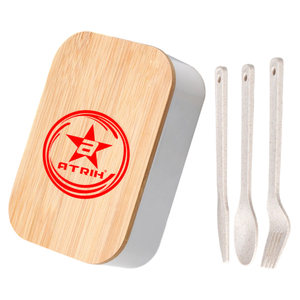 ATRIH Eco-Friendly Wheat Straw Bento Box with Utensils
