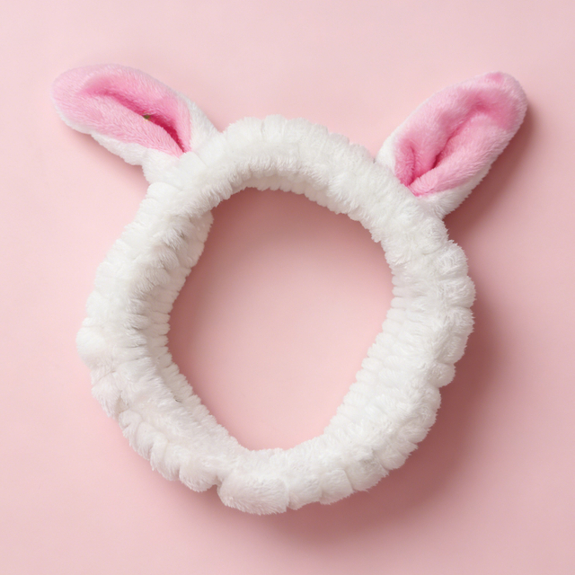 White Bunny Ear Headband