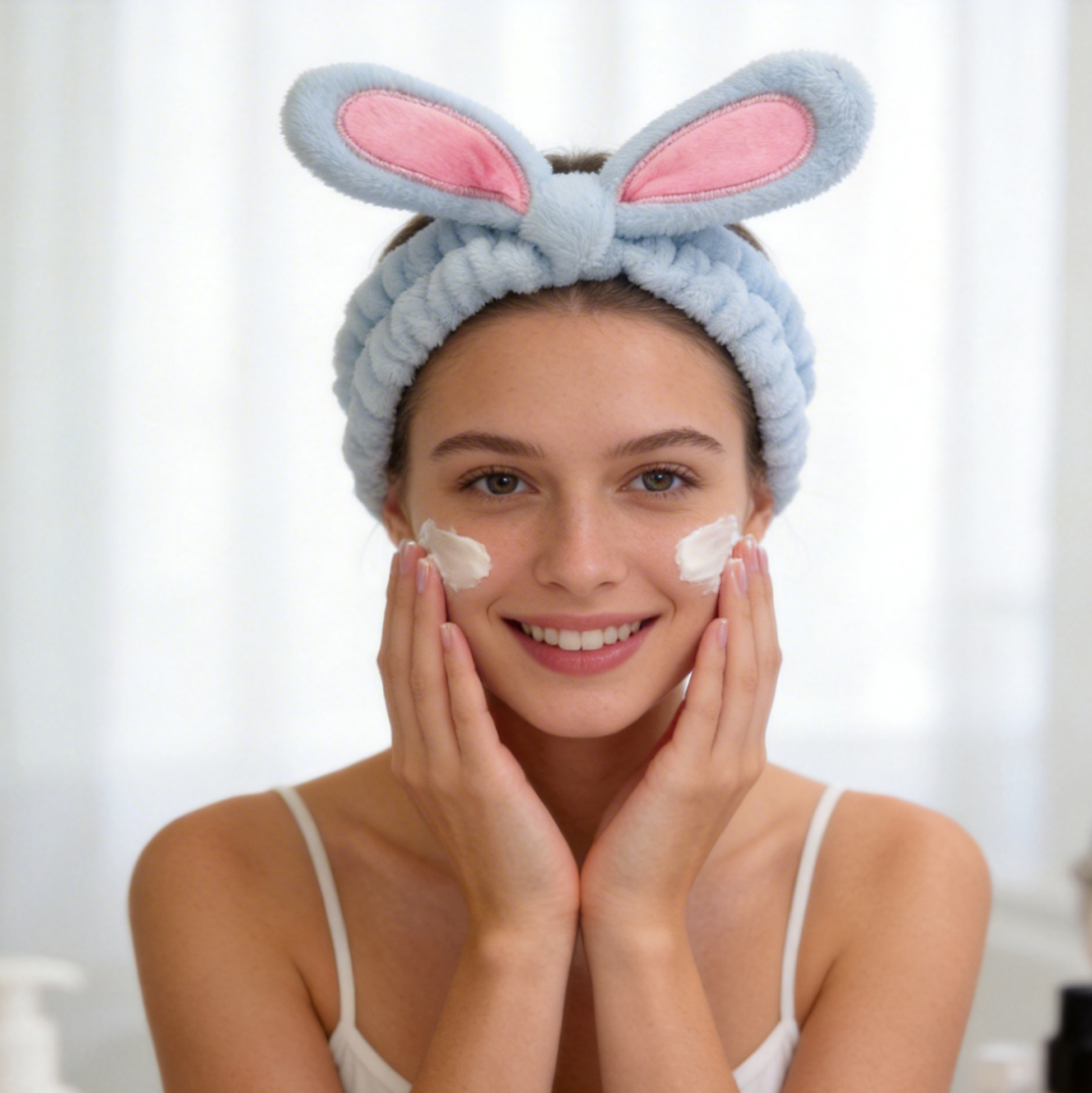 Light Blue Bunny Ear Headband
