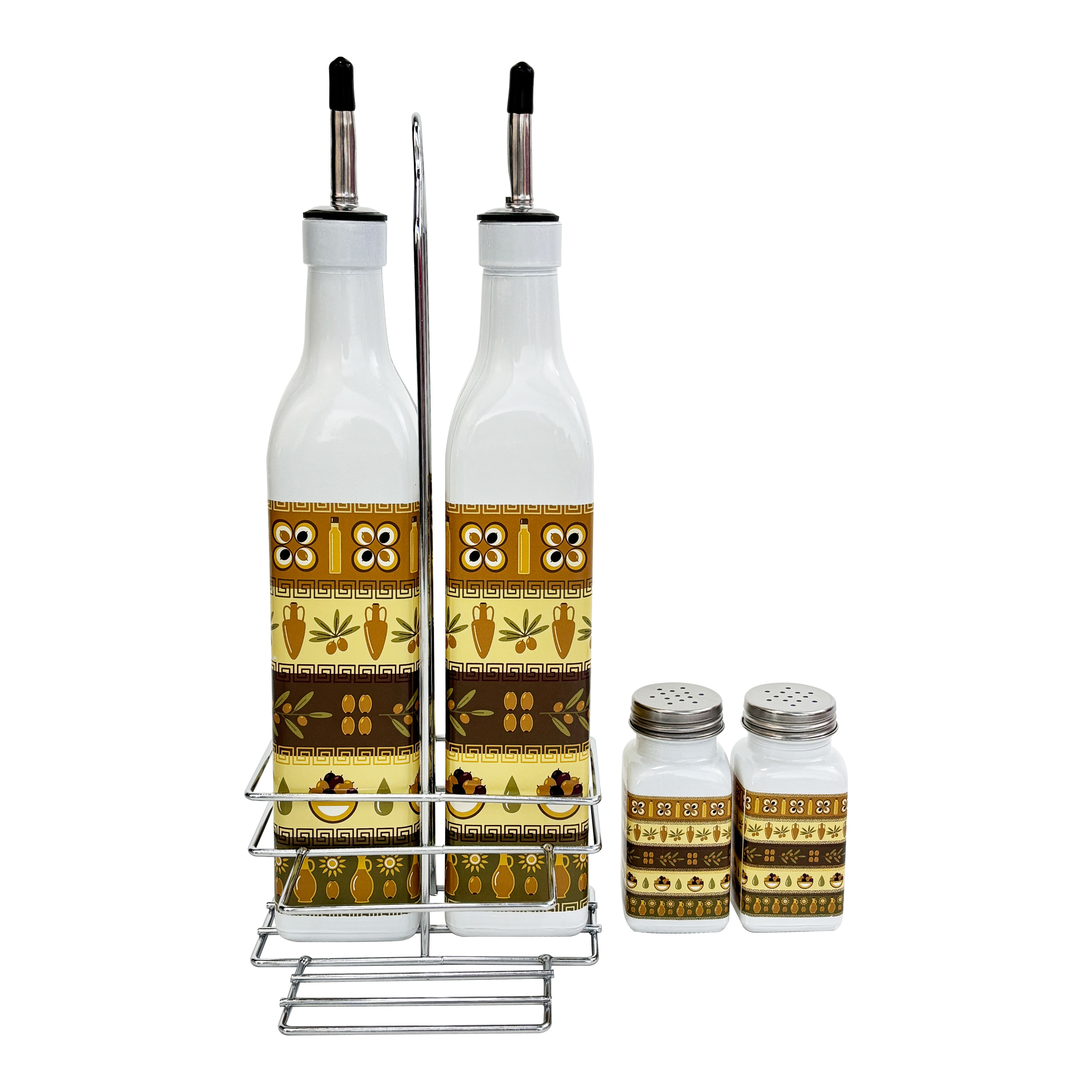 Elegant Ceramic Oil & Vinegar Cruet Set