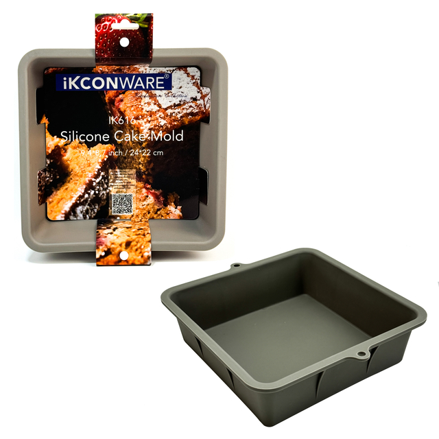 24x22cm Square Silicone Cake Mold - Non-Stick Silicone Baking Pan for Cakes, Brownies, And Desserts